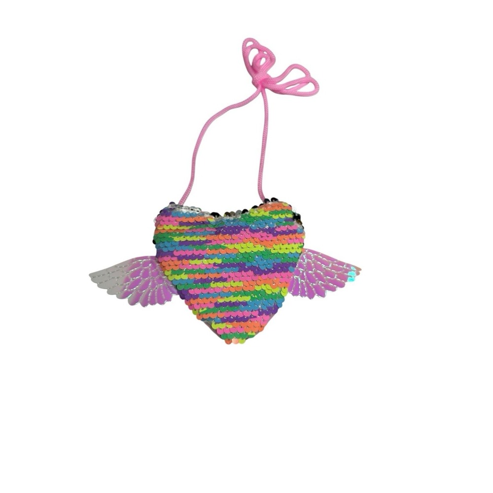 NEW novelty girls heart colorful crossbody bag purseโ pouch